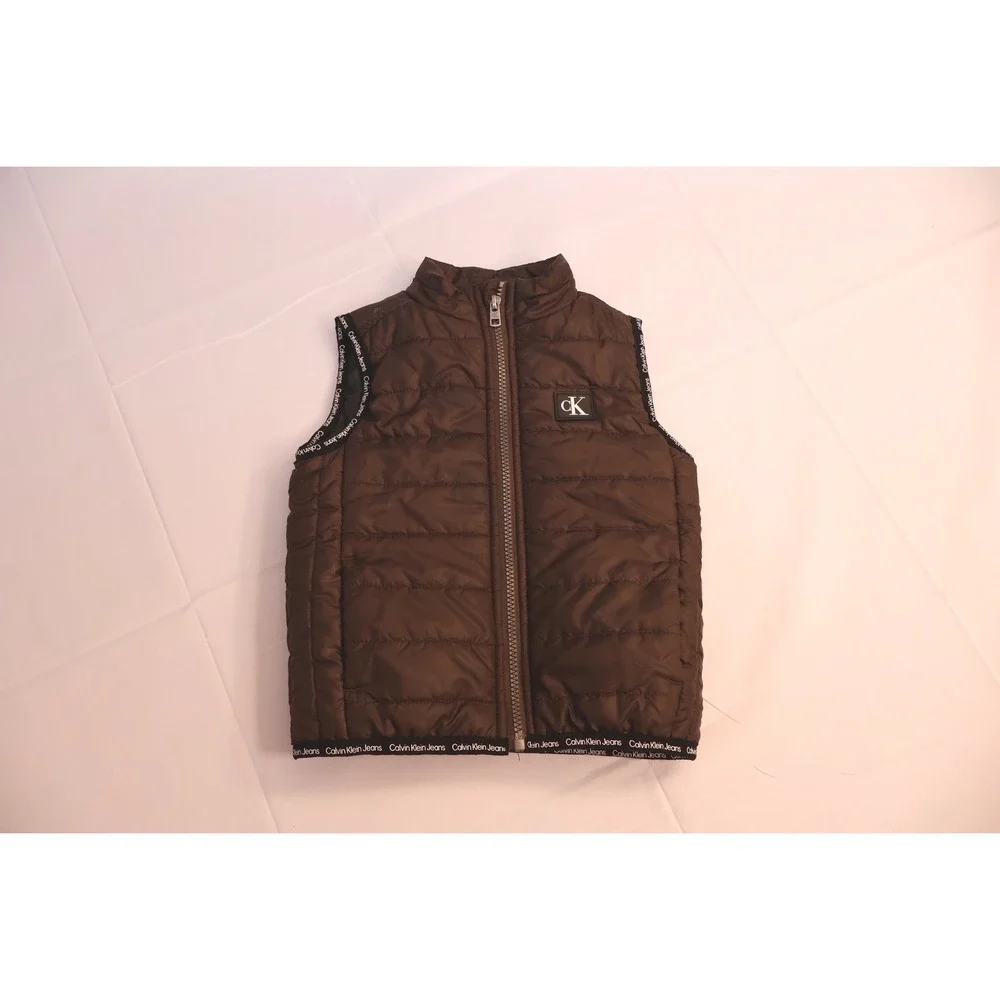 Calvin Klein Jeans Kids Brown Quilted Puffer Vest Size 2T